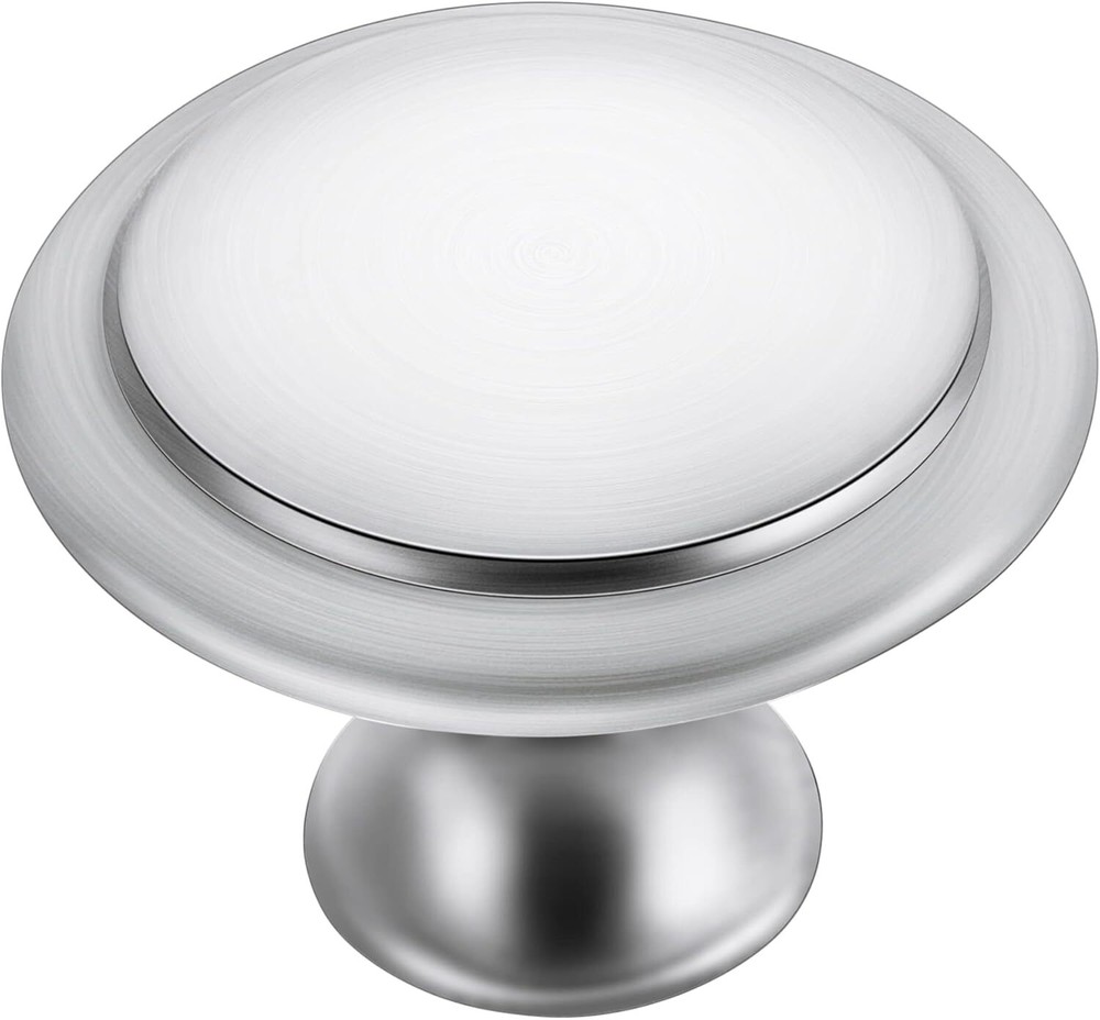 30 Pack Brushed Nickel Kitchen Cabinet Knobs 1-1/4 Inch Round Drawer Pulls Sa...