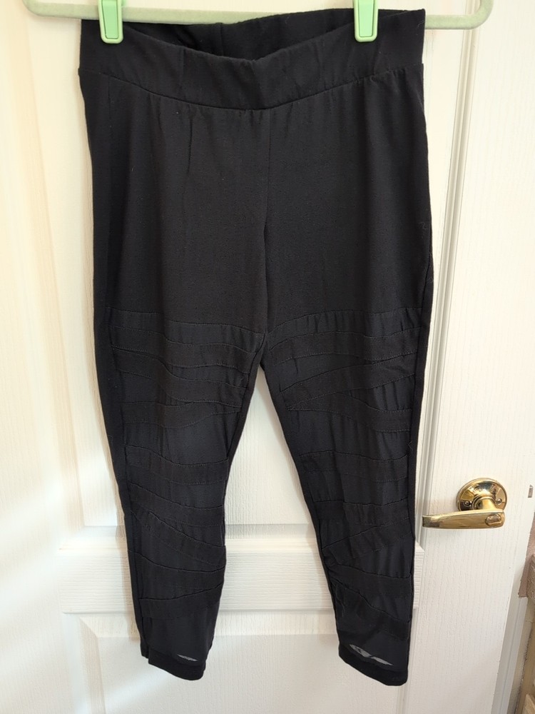 Torrid Black Mesh Panel Cropped Leggings Size 0