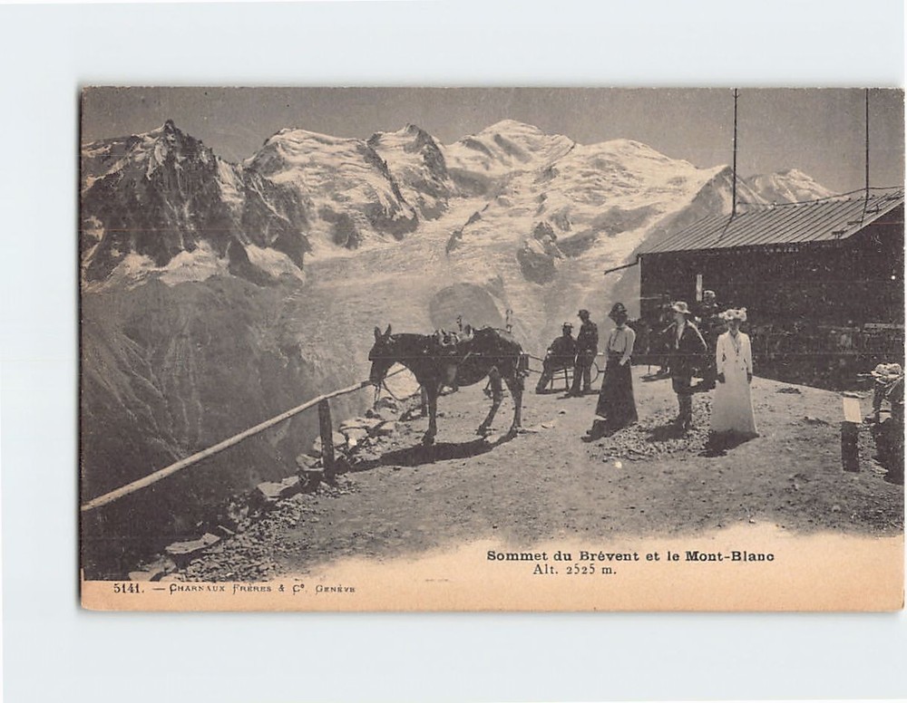 Postcard Le Brévent and Mont Blanc France