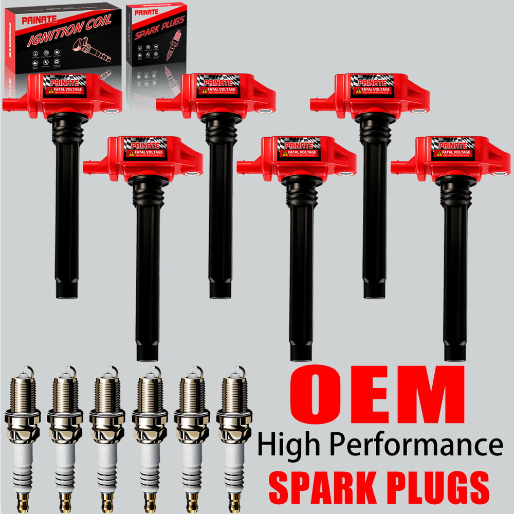 6X OEM High Performance Ignition Coil & Spark Plug For Dodge Jeep Ram 3.6L UF648