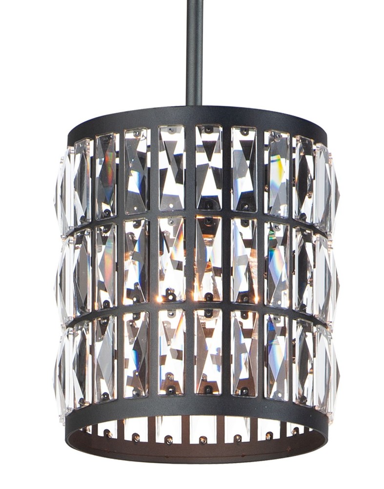 Maxim Madeline 10 Inch Black Crystal Mini Pendant Light
