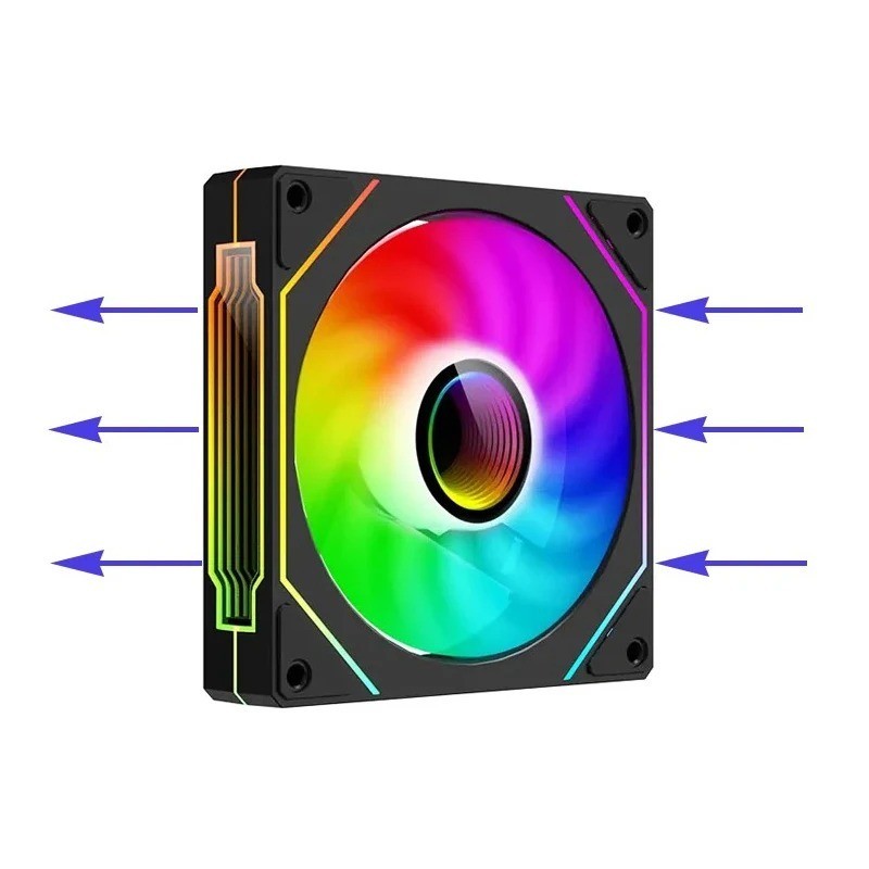 6-Pack 120mm RGB Case Fans – Infinite Mirror Cooling Fans Black Set