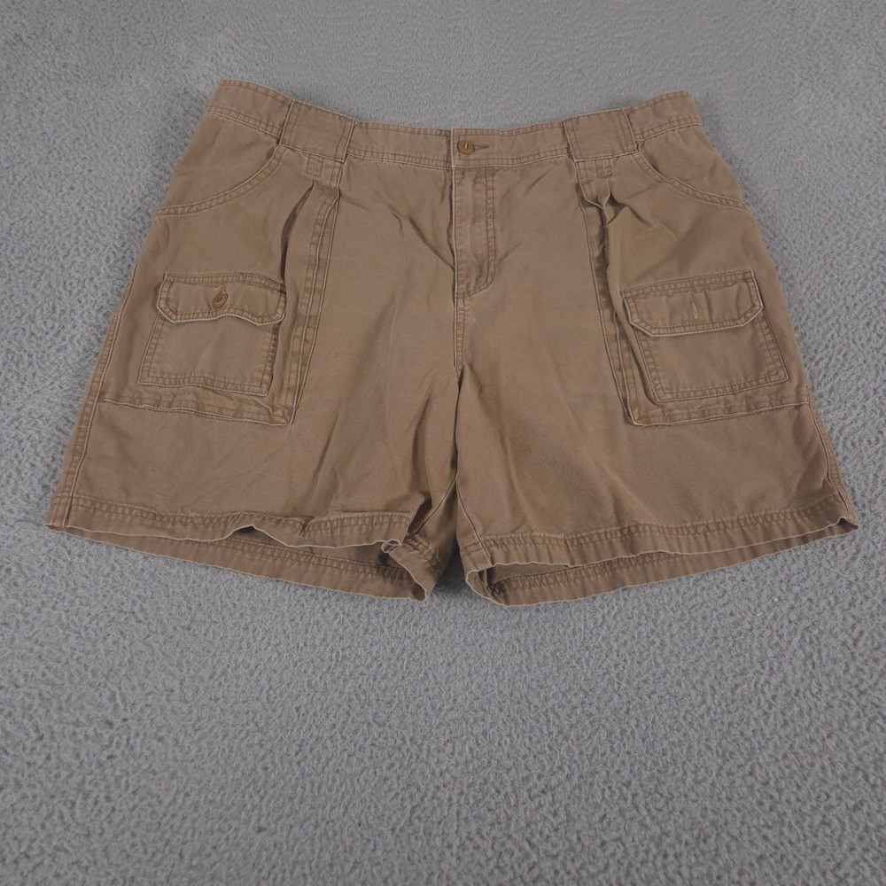 Cabela's Shorts Men 40 Tan Brown Cargo Cotton Canvas Multi-Pocket Utility Hiking