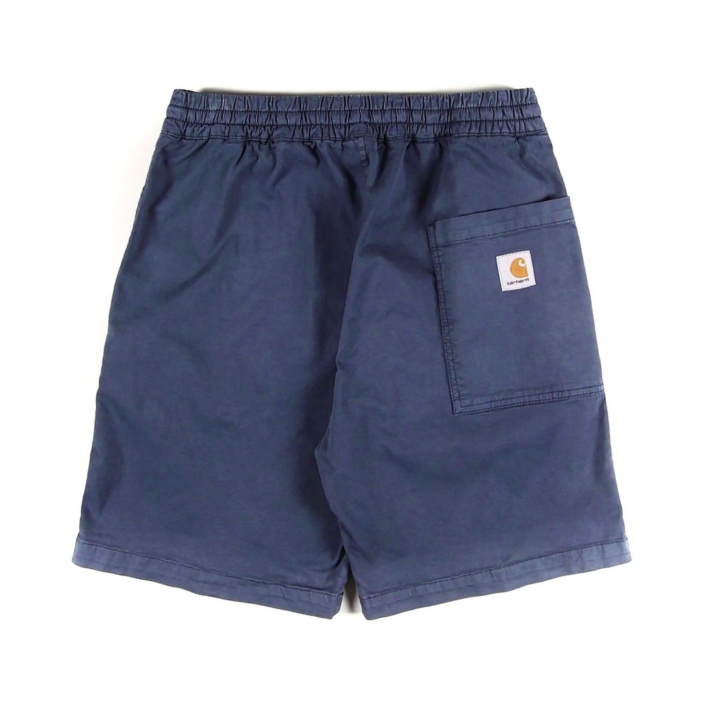 Carhartt WIP Shorts Mens Sz S Work Washed Vintage Navy Elastic Waist Pockets