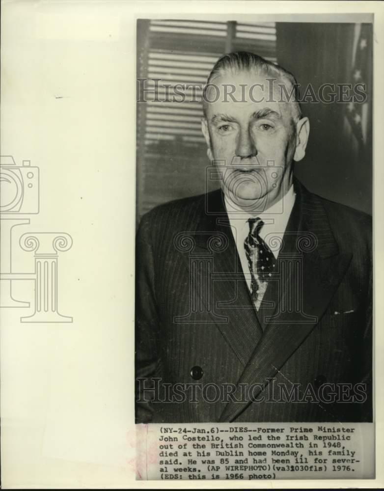 1956 Press Photo Ireland's Prime Minister John Costello. - hcw13685