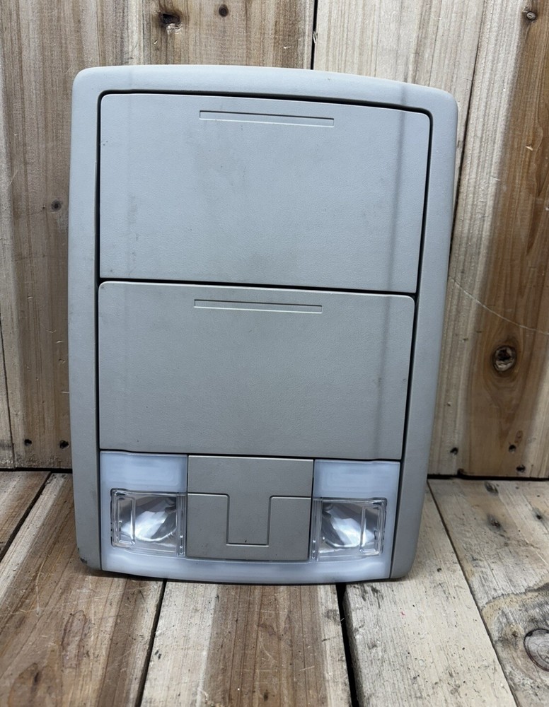 09-2014 FORD F150 OVERHEAD CONSOLE DOME LIGHT LAMP DOUBLE STORAGE OEM USED