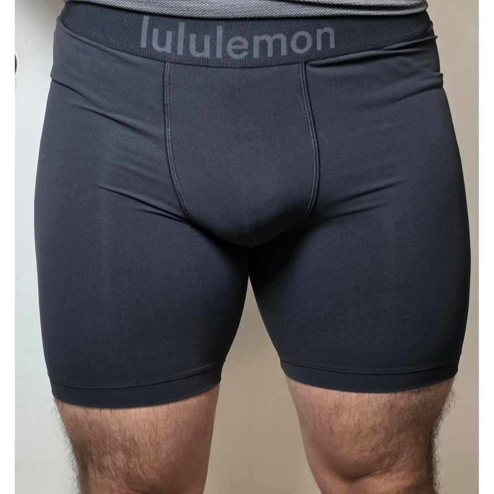 Lululemon Compression Shorts Mens Large Black Athletic Gym Training 5
