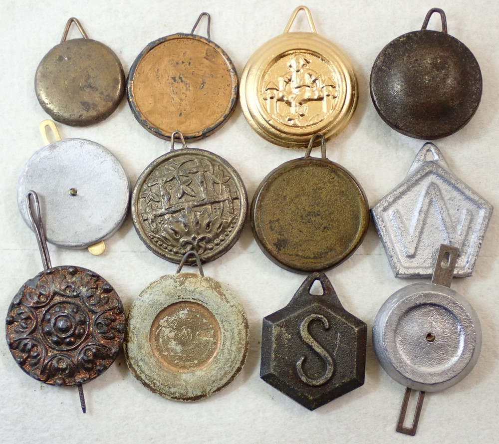 Lot Of 12 Vintage Mantel Shelf Clock Pendulums Parts
