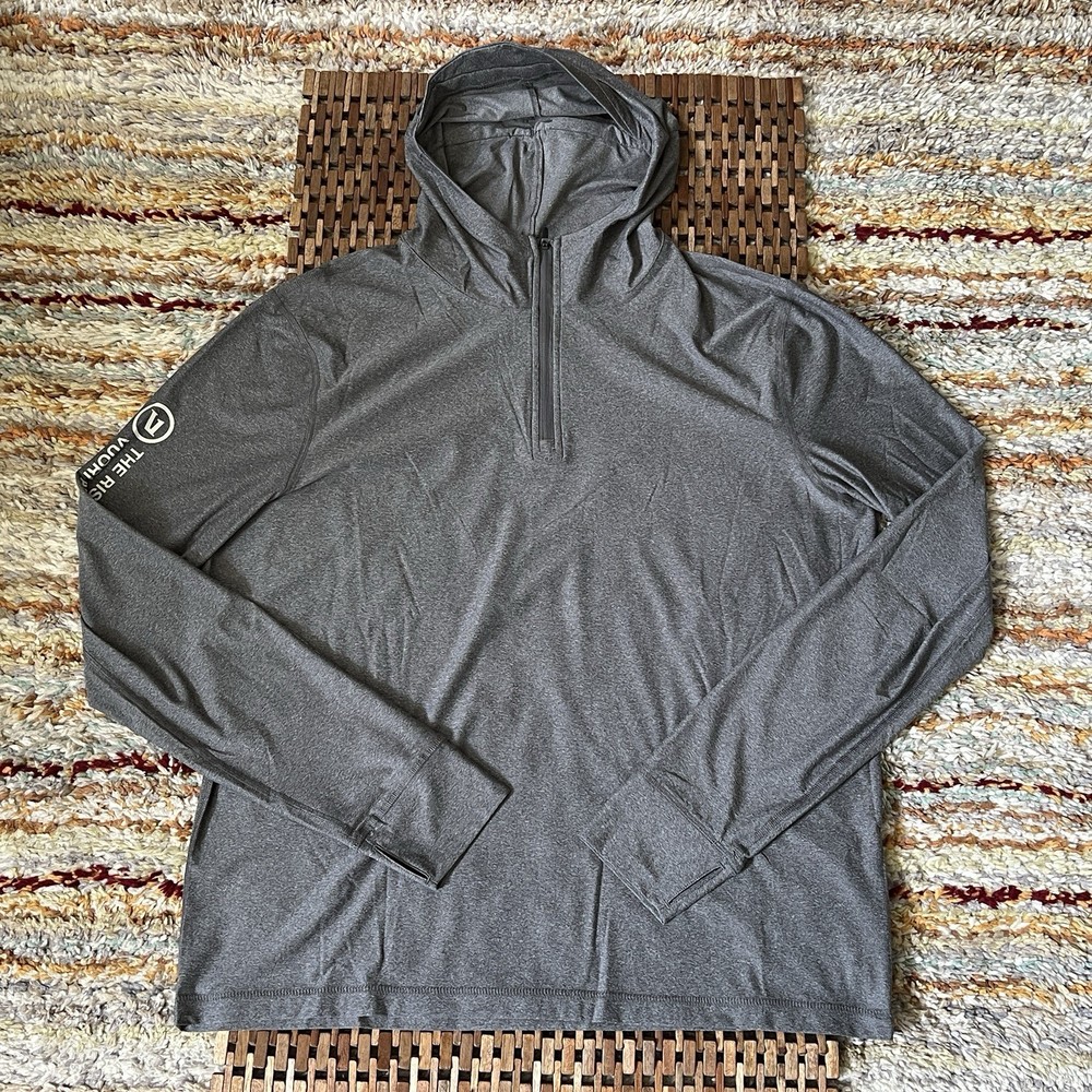 Vuori 1/4 Zip Pullover Jacket Hoody Hoodie Grey Men’s Size XL