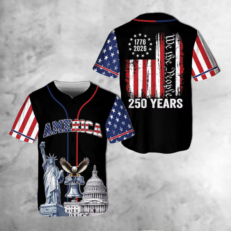 America 250th Anniversary Baseball Jersey USA