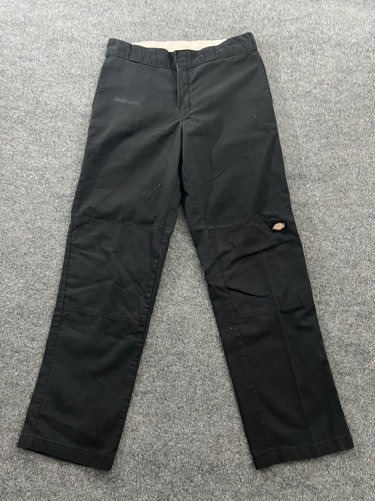 Dickies Mens Regular Fit Double Knee Work Pants 30x31 Black Durable