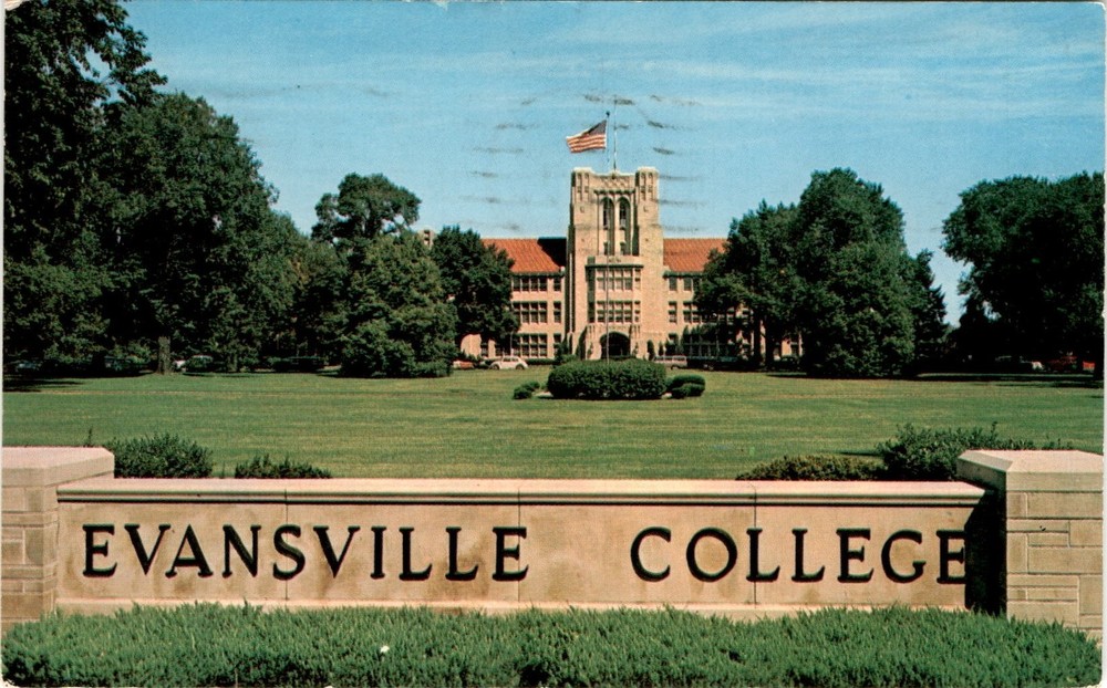 EVANSVILLE COLLEGE, EVANSVILLE, INDIANA, U.S.POSTAGE, Postcard