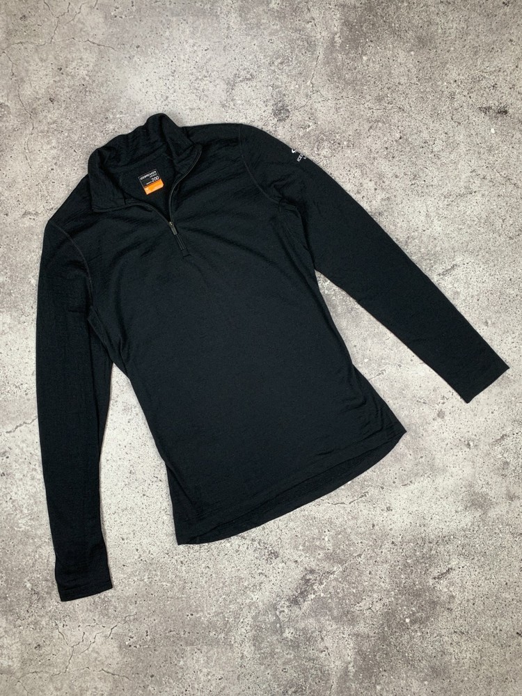 Icebreaker Merino Bodyfit 200 1/3 Zip Women M Wool Base Layer Top Thermal Hiking