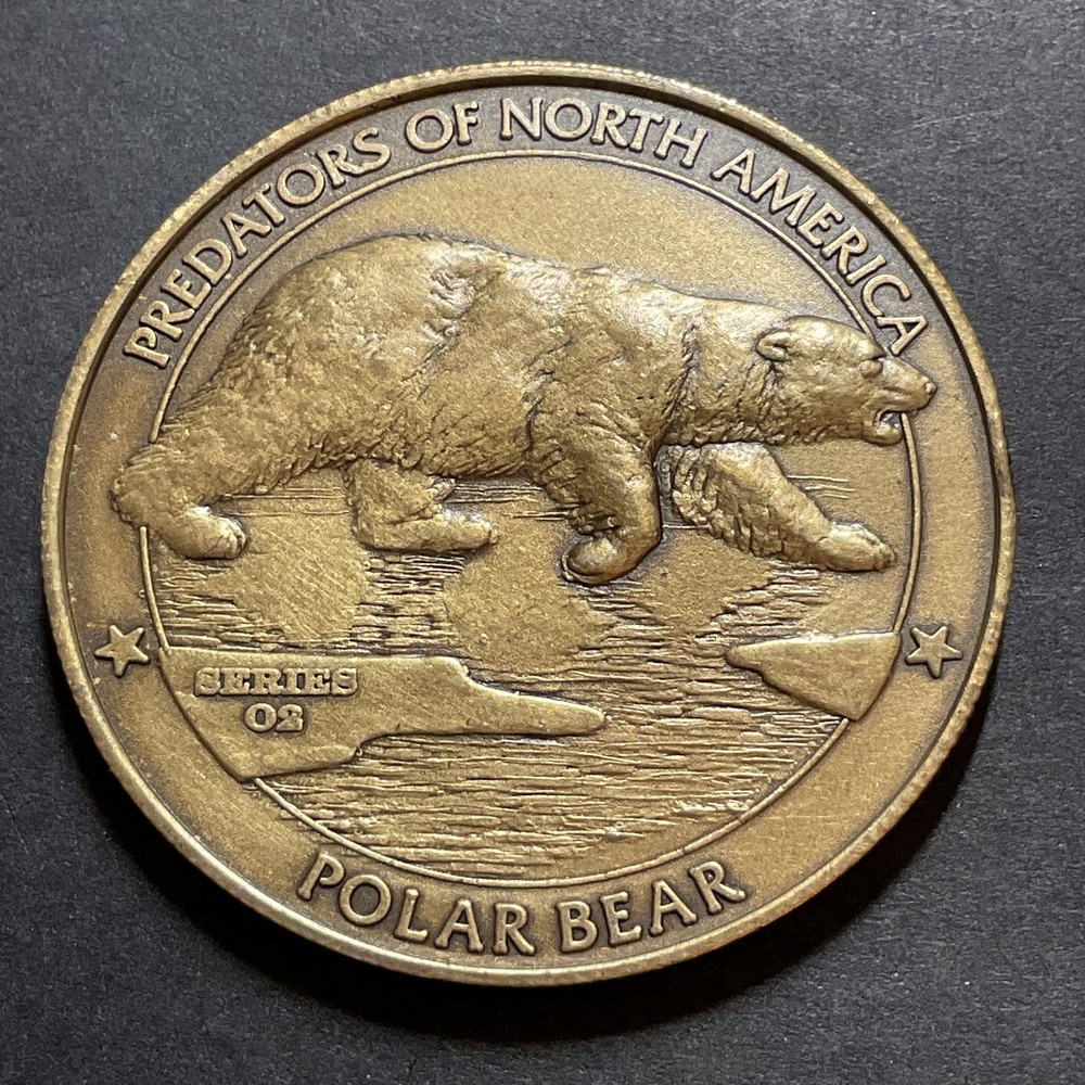 Vintage POLAR BEAR Animal American Hunting Club USA Token Medal Exonumia #13