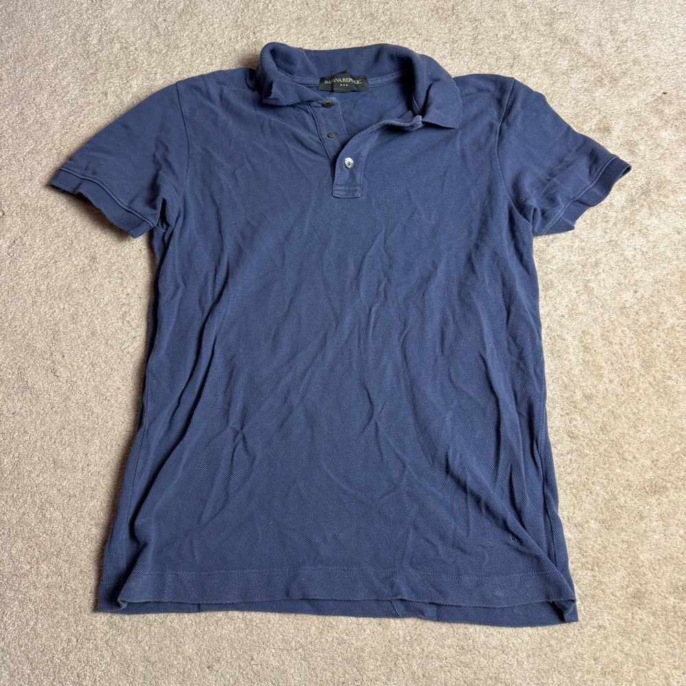 Banana Republic Mens Polo Shirt Small Blue