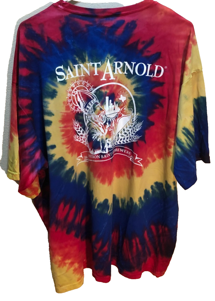 Saint Arnold Brewery Patron Brewers Tie Dye Dyenomite Polyester T-Shirt 3XL