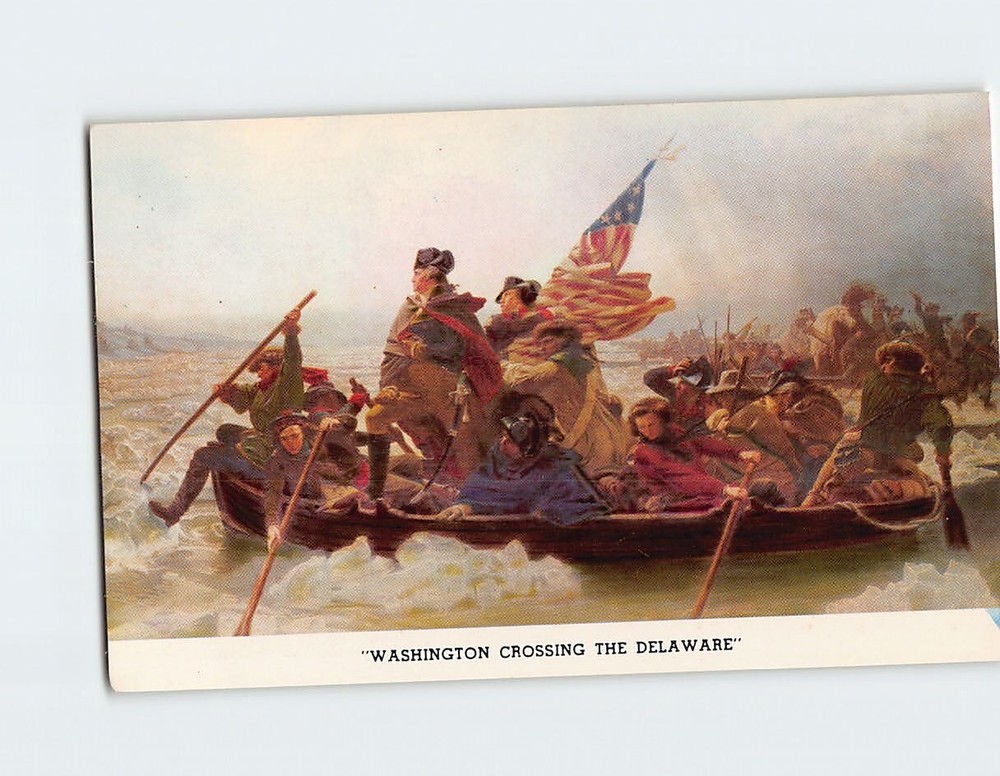 Postcard Washington Crossing the Delaware Painting by Emanuel Leutze
