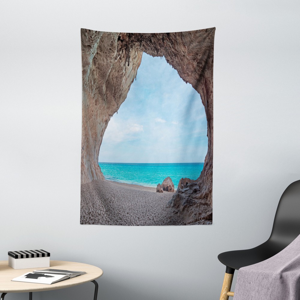 Tropic Tapestry Mediterranean Beach Print Wall Hanging Decor