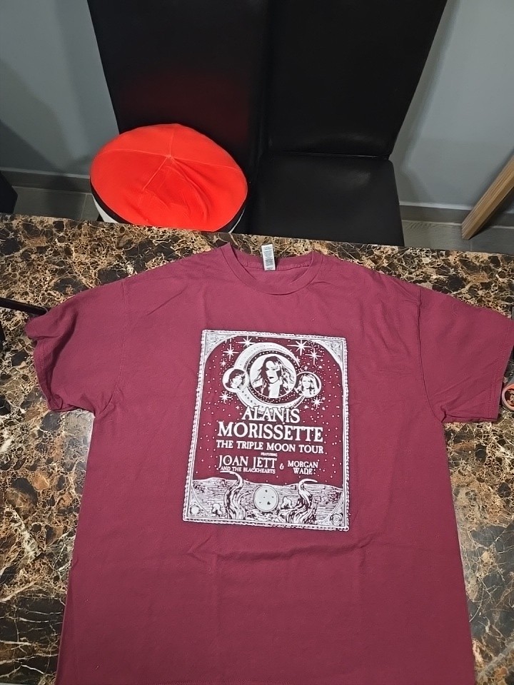Alanis Morissette Shirt Men XL Cherry Tee The Triple Moon Tour