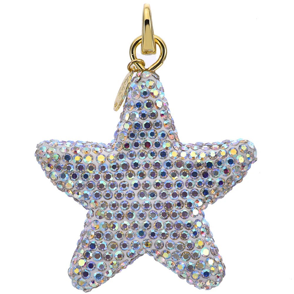 KIRKS FOLLY  Crystallized Open Ring Star Charm  goldtone