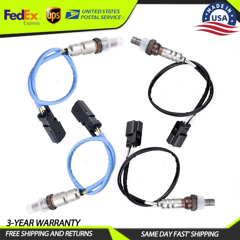 4PCS Oxygen Sensor Up+Downstream For 2013-2015 Ford Explorer Flex Taurus 3.5L V6
