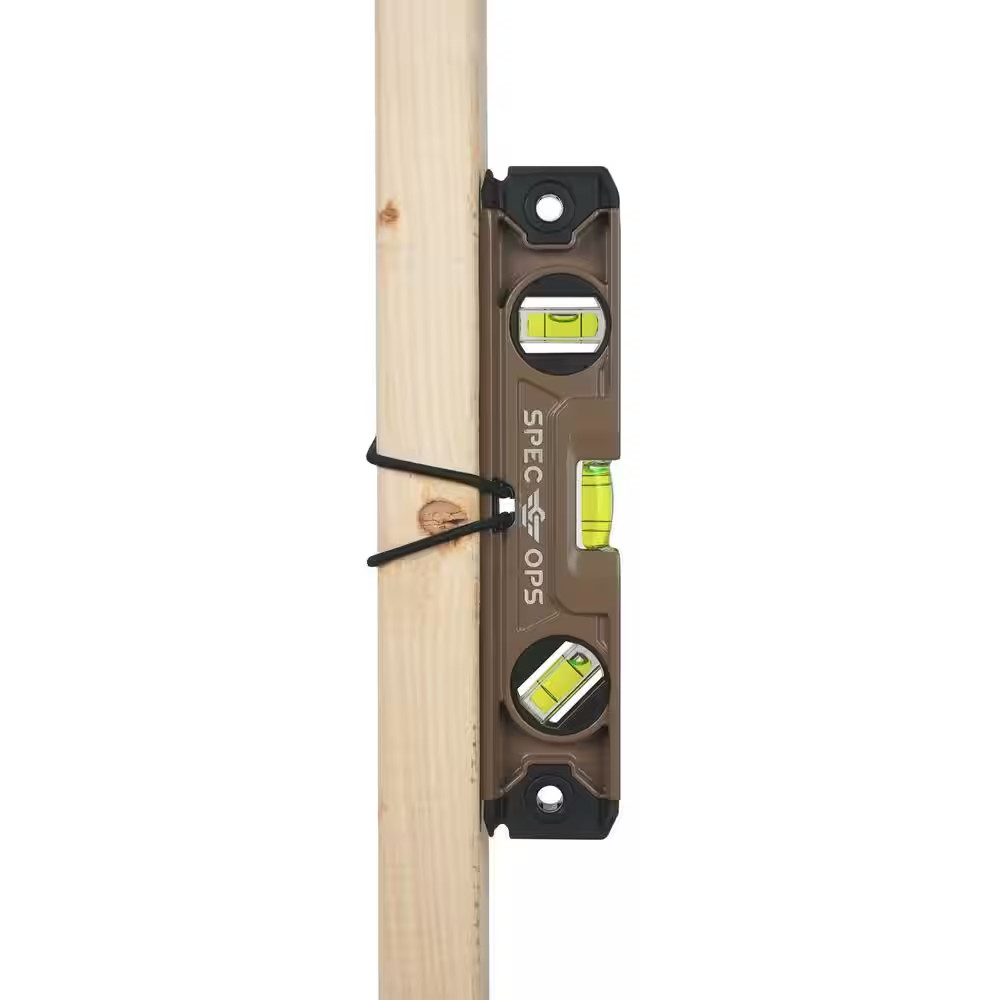 Spec Ops 10 in Magnetic Torpedo Level Tourniquet Bungee System 33 Larger Block V