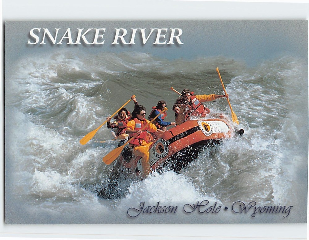 Postcard Snake River Jackson Hole Wyoming USA
