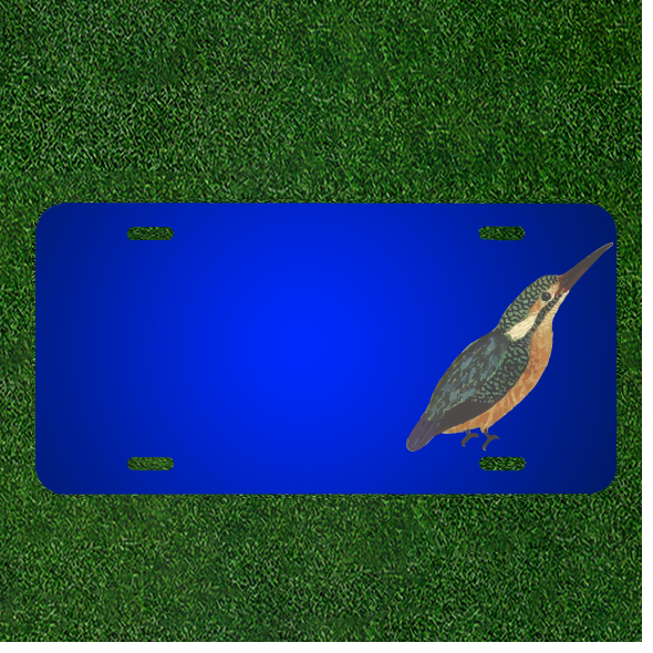 Custom Personalized Kingfisher Bird License Plate With Your Name  