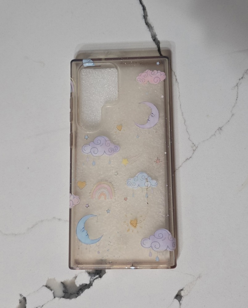 Velvet Caviar Samsung Galaxy S23 Ultra Phone Case, Clouds Moon Stars Clear Case