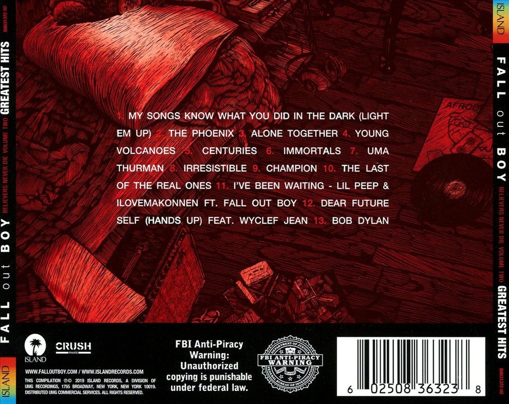 Fall Out Boy Believers Never Die: The Greatest Hits, Vol. 2 New Cd