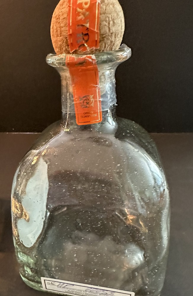 Tequila Patron  Empty Bottle Reposado Cork Stopper Glass  750ml Collect Craft