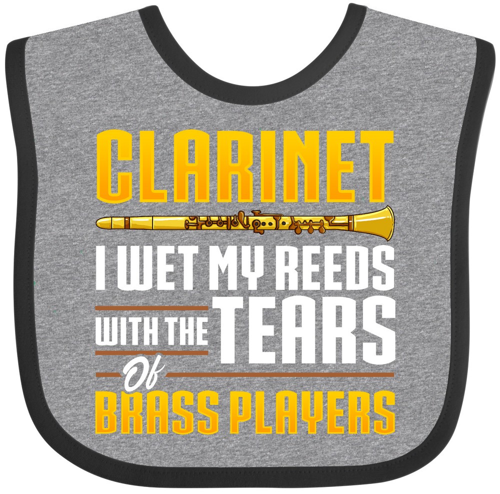 Inktastic Clarinet Funny Music Joke Baby Bib Clarinetist Musician Instrument