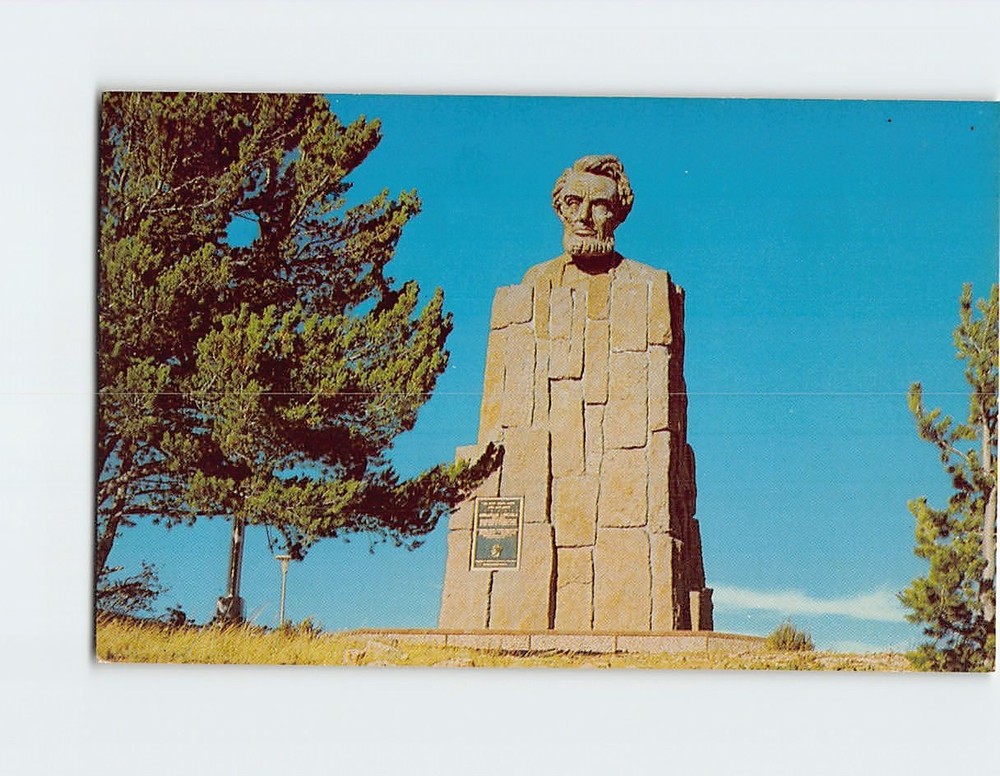 Postcard Lincoln Monument Sherman Hill Wyoming USA
