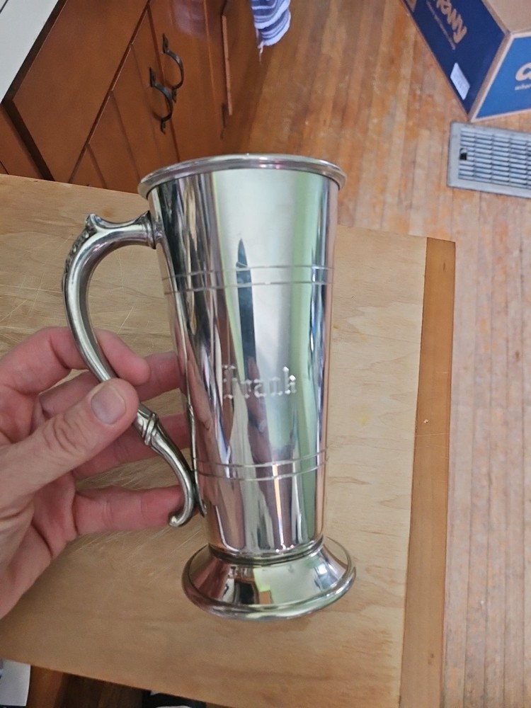 English Pewter Tankard 6 7/8 Inches Tall 