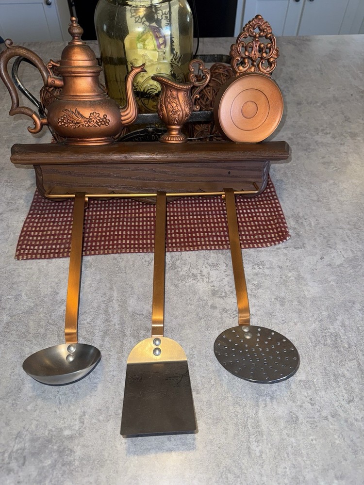 Vintage 4pc Coppercraft Guild  MCM Wall Hangings 60s Cook Set