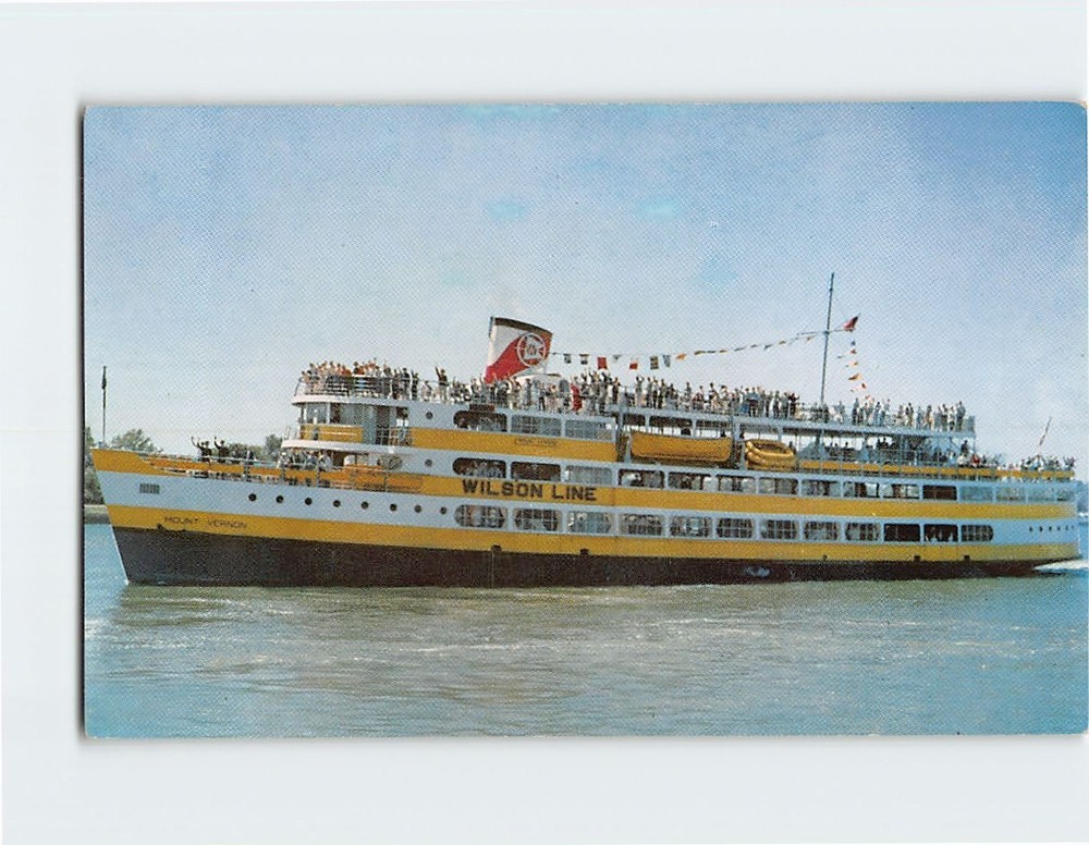 Postcard SS Mount Vernon Wilson Lines Potomac River Cruise Vintage Advertisement