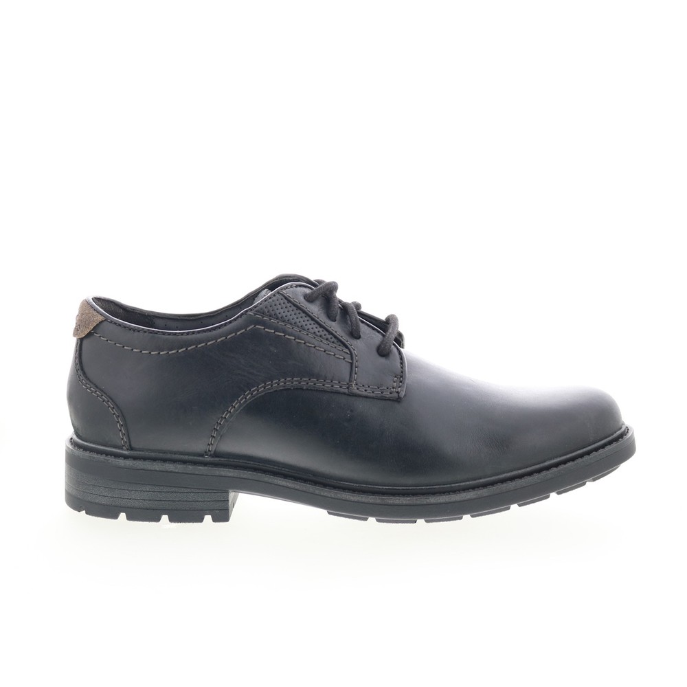 Clarks Un Shire Low Mens Black Wide Oxford Lace Up Shoes Size 10.5