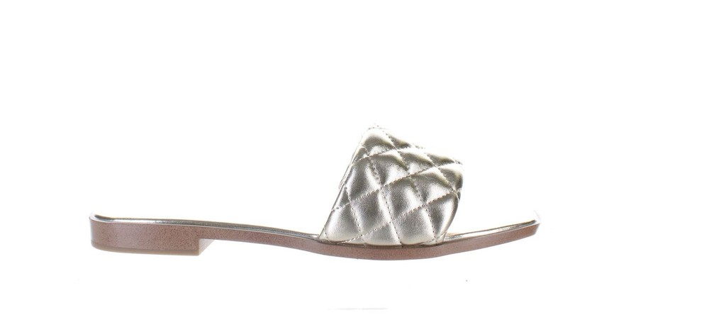 BCBG Womens Laila Gold Slide Sandals Size 9.5 Comfortable 7670313