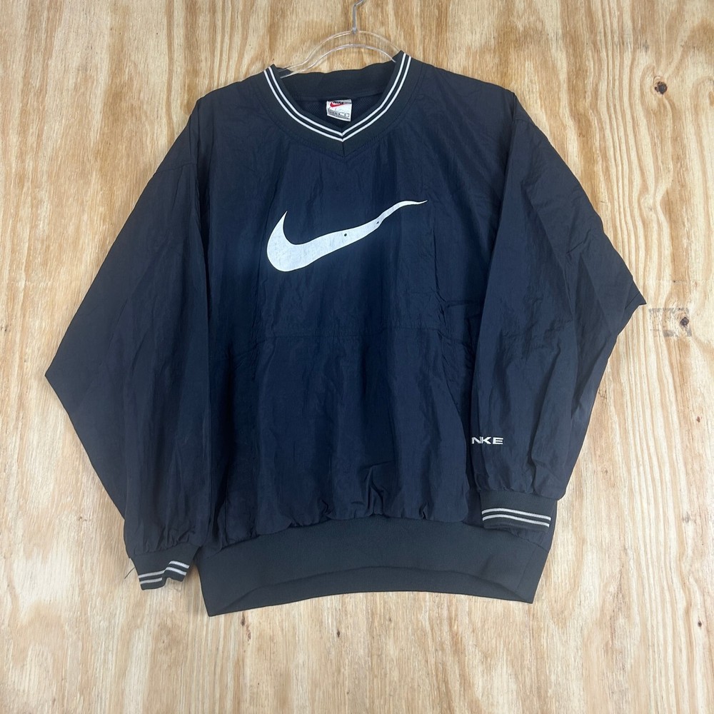 VTG Nike Big Center Check Pullover Windbreaker  Embroidered Men's Large Jacket