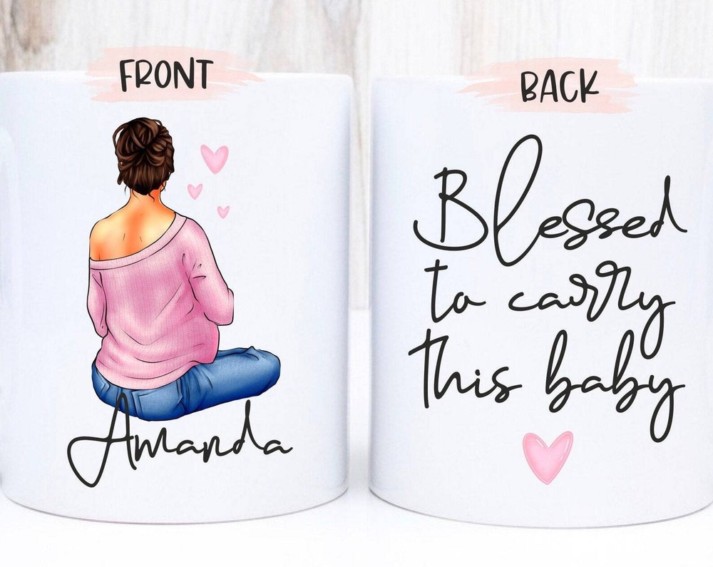 New Mom Mug Blessed To Carry This Baby First Time Mom Mug Newborn Gift Custom