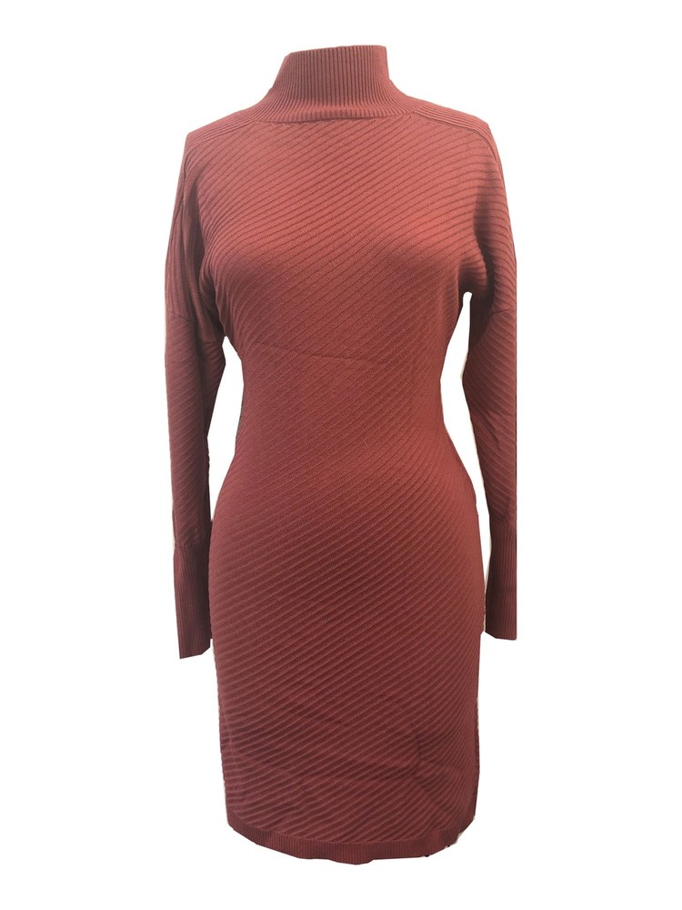 TAYLOR Womens Coral Cotton Blend Sweater Long Sleeve Body Con Dress XL