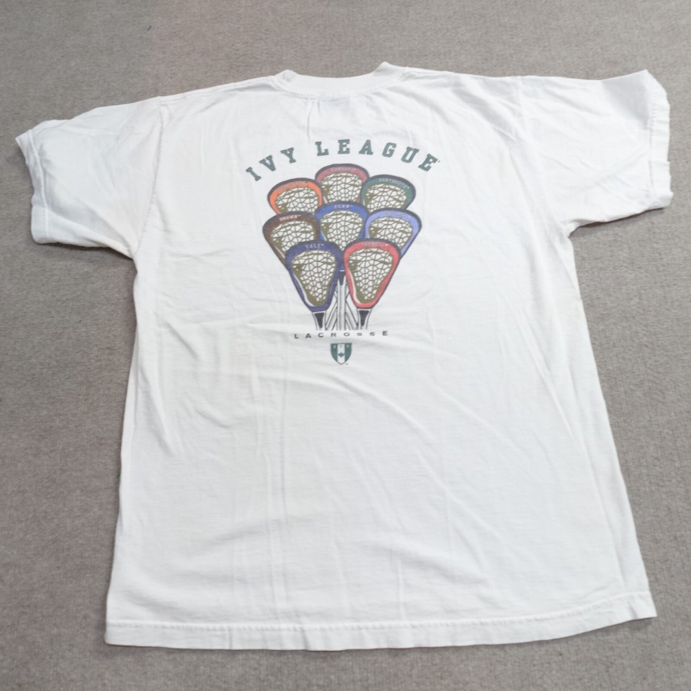 Vintage Ivy League Lacrosse Shirt Medium White Double Sided