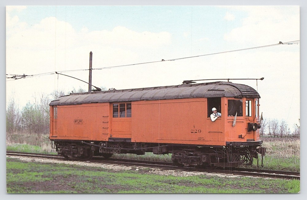 Transportation~IL Railway Museum McHenry Cty~Red Merchandise Car 229~Vtg PC