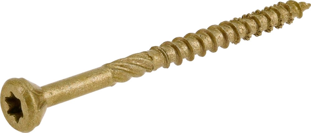#9 x 2-1/2 Inch Premium Rust-Resistant Deck Screws 100-Pack Epoxy Coated