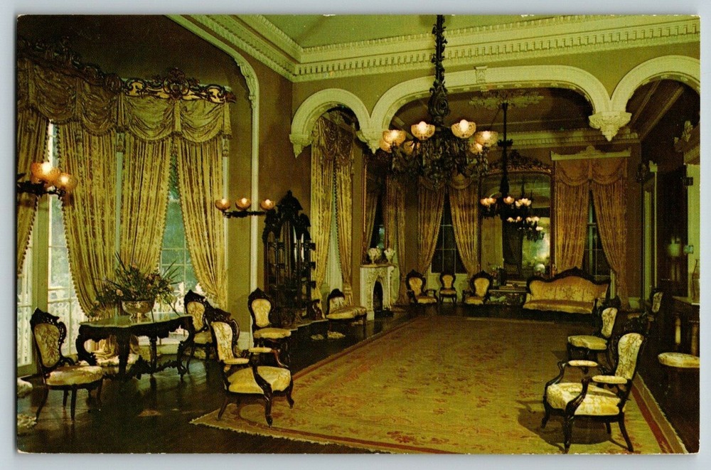 Postcard Palatial Ballroom Stanton Hall Ante-Bellum Era Natchez Mississippi