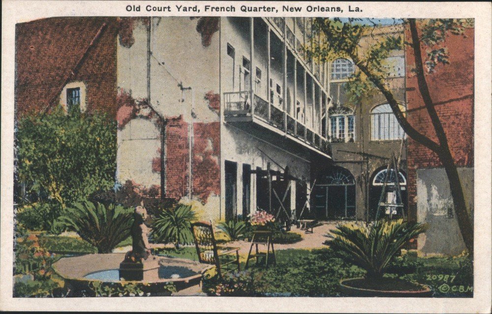 New Orleans, Louisiana LA Old Court Yard, French Quarter Vintage Postcard