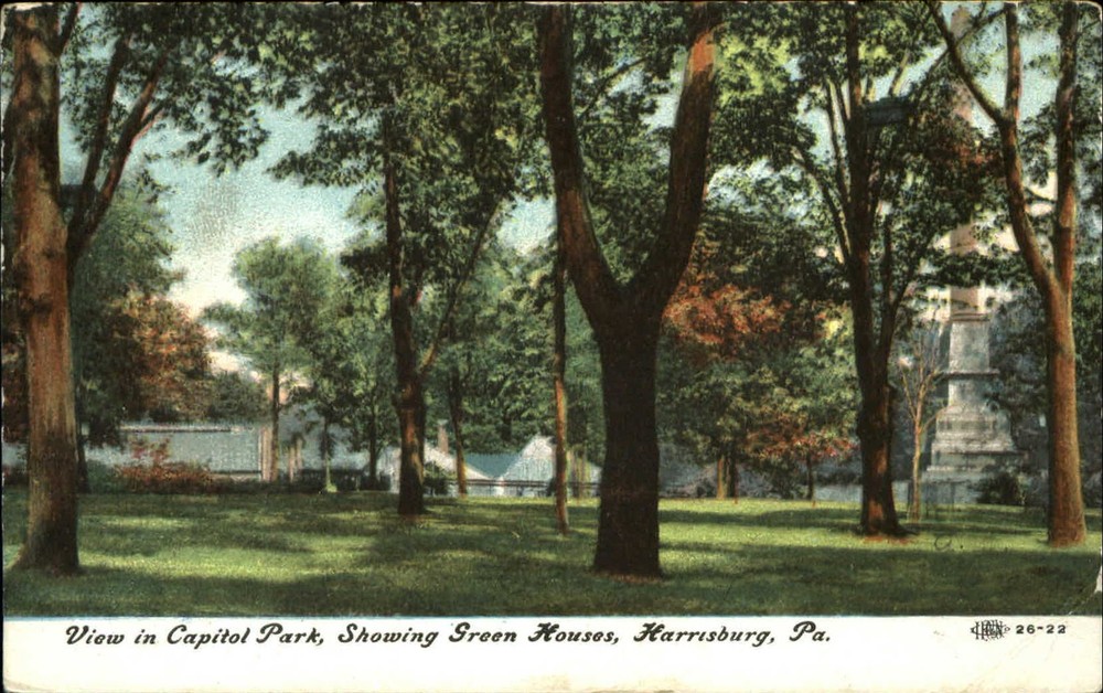 Capitol Park Green Houses Harrisburg Pennsylvania PA mailed 1909