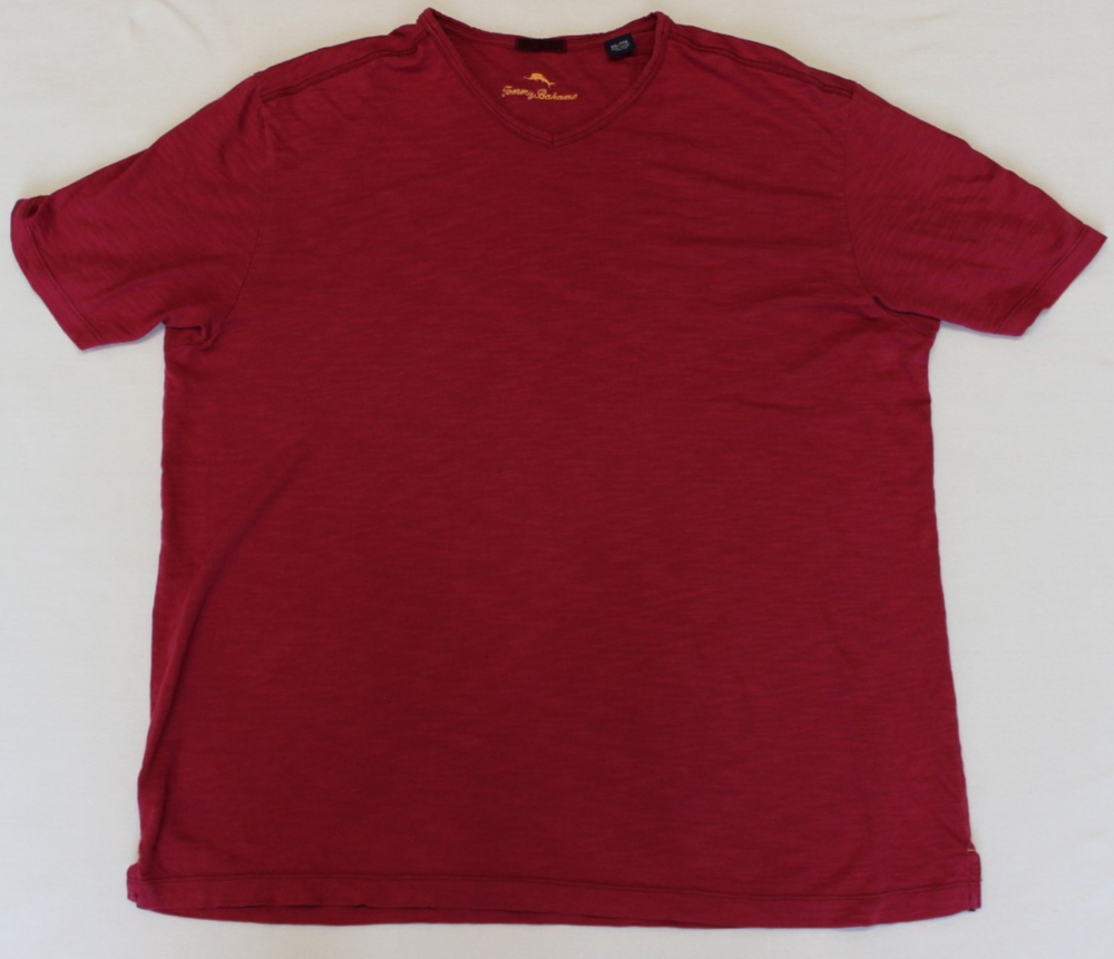 Tommy Bahama Men's T-Shirt Size XXL Red Marlin Logo Embroidered Short Sleeve