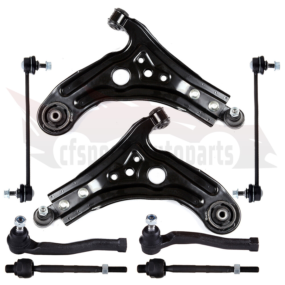 8PCS Front Suspension Control Arms & Tie Rods Kit for Chevy Aveo Pontiac G3