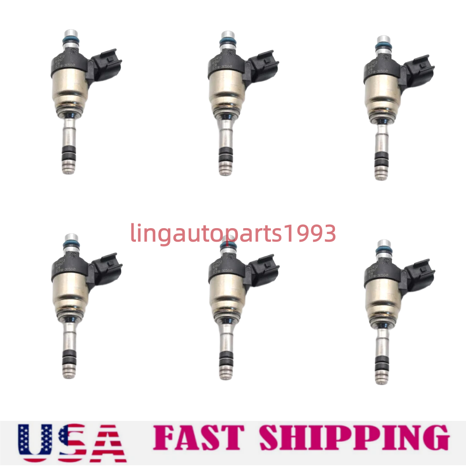 Set (6) Fuel Injectors For 2014-15 Kia Cadenza Sorento 3.3L V6 #35310-3C550